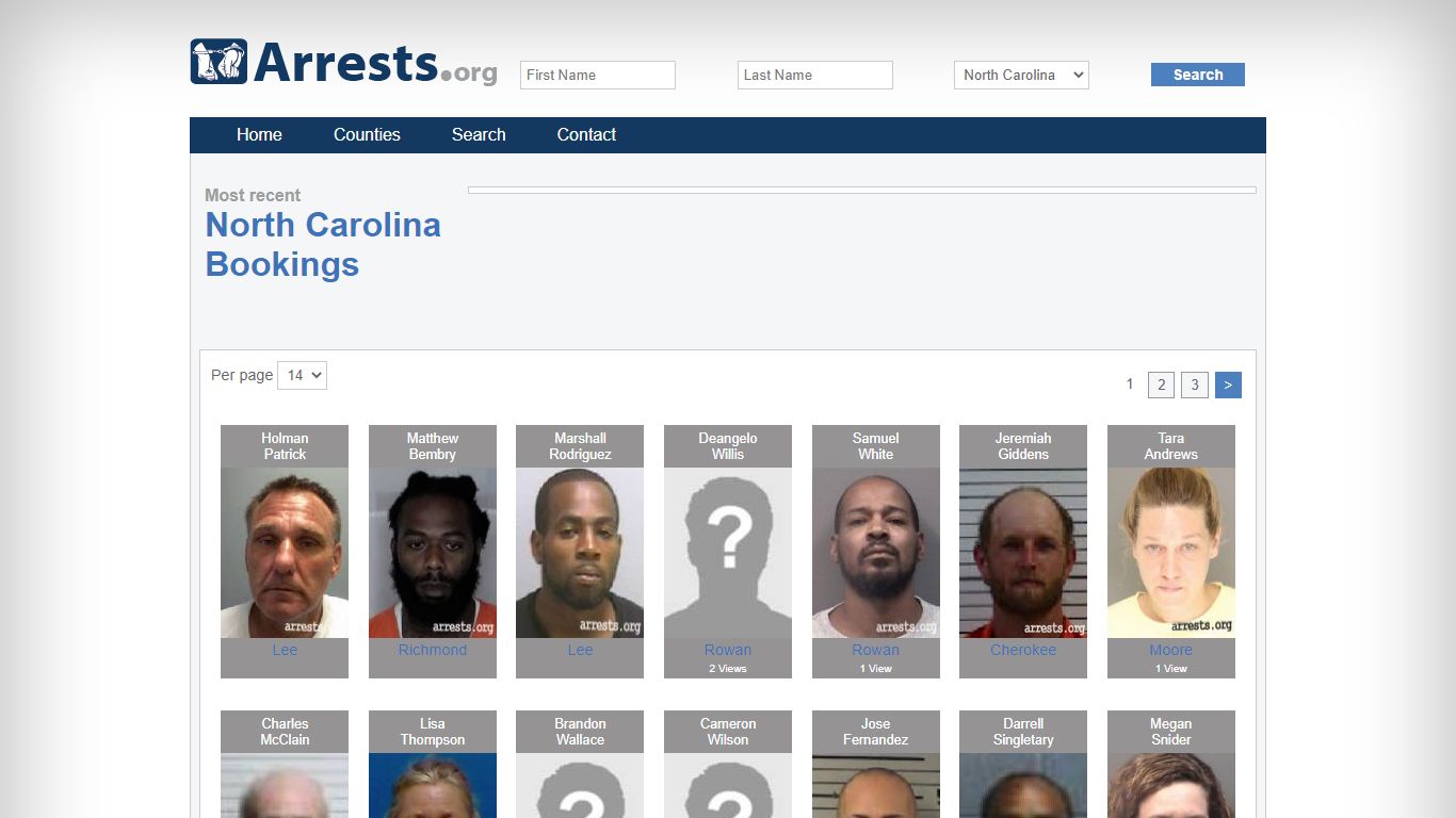 North Carolina Arrests and Inmate Search